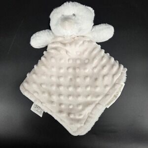 Blankets & Beyond White Teddy Bear Minky Dot Baby Security Blanket Lovey Cream